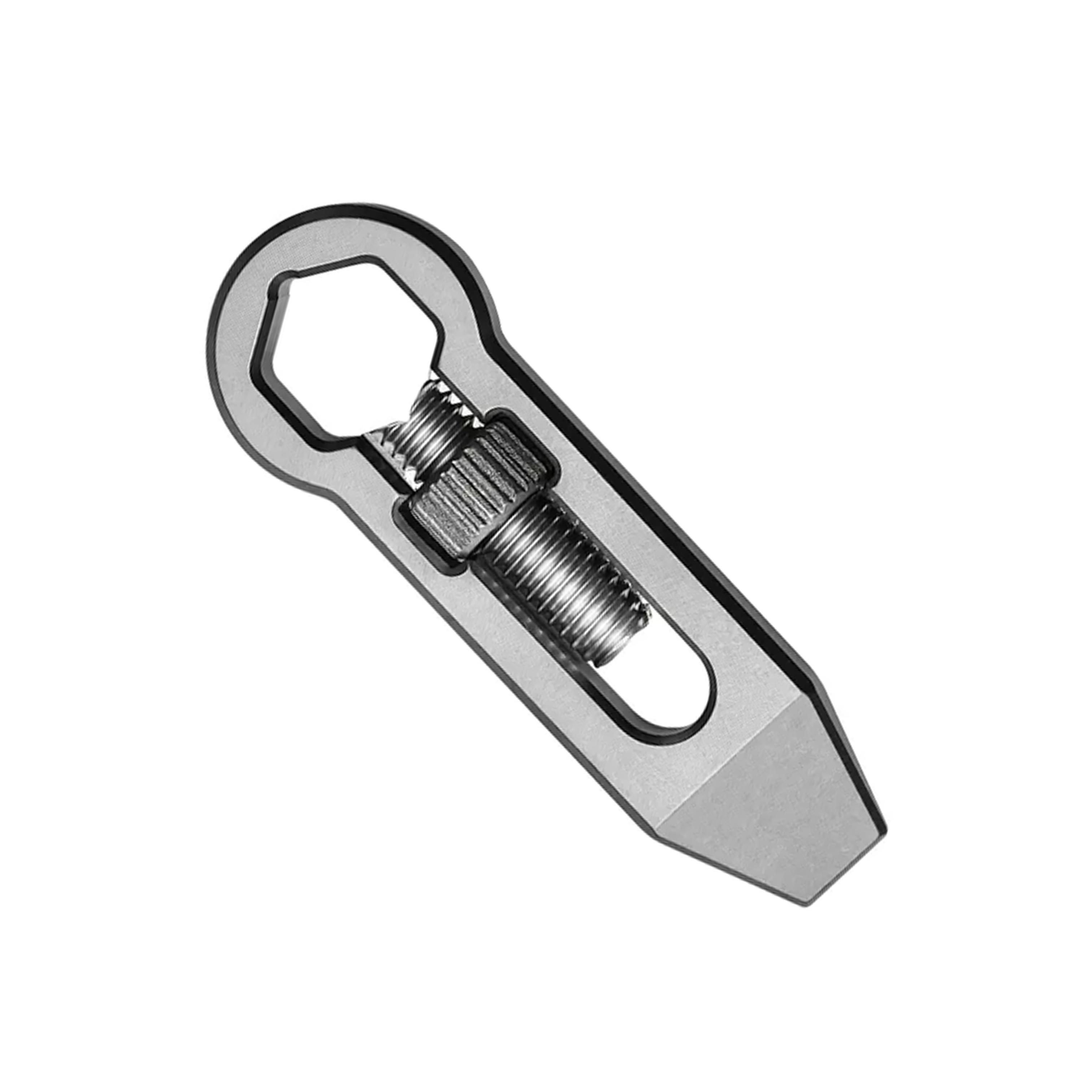 Многофункциональный мини-фомка из титанового сплава, регулируемый гаечный ключ, БРЕЛОК, инструмент для открывания коробок, портативный уличный инструмент EDC
Многофункциональный мини-фомка из титанового сплава, регулируемый гаечный ключ, БРЕЛОК, инструмент для открывания коробок, портативный уличный инструмент EDC