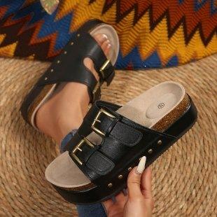Women s Wedges Sandals Thick Sole Non-slip Sandals Casual Summer Dressy Platform Slides for Women Comfortable Walking Shoes Orthopedic Sandals Shoes 43 чорний
Women s Wedges Sandals Thick Sole Non-slip Sandals Casual Summer Dressy Platform Slides for Women Comfortable Walking Shoes Orthopedic Sandals Shoes 43 чорний
