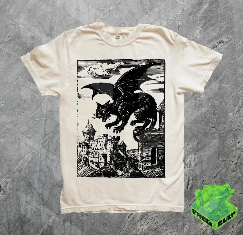 Medieval Cat Dragon Graphic Tshirt Comfort Colors Vintage 90s Tee Size S3XL Unisex T-Shirt S
Medieval Cat Dragon Graphic Tshirt Comfort Colors Vintage 90s Tee Size S3XL Unisex T-Shirt S