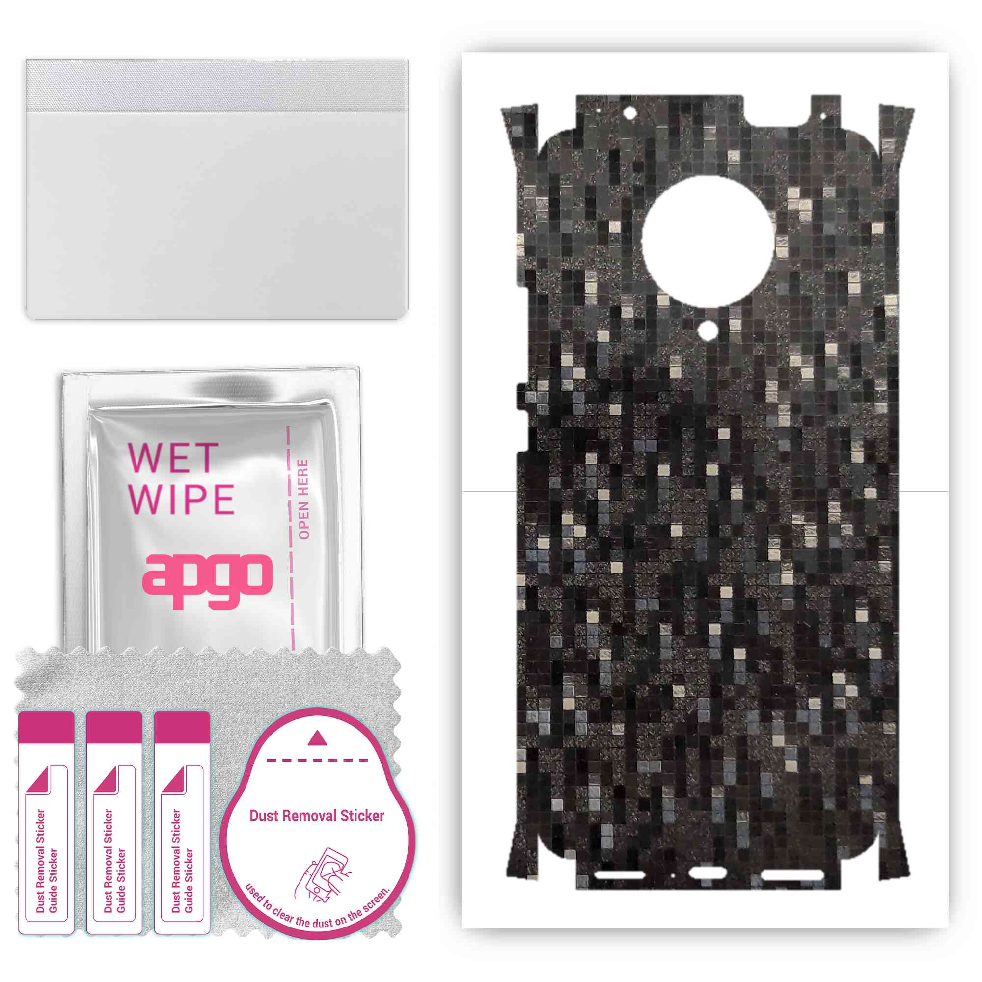 apgo Protective Skin Sticker for the back+sides compatible with Xiaomi Poco F2 Pro, Full Wrap Film, Foil, Vinyl - Pattern Carbon Black Pixel
apgo Protective Skin Sticker for the back+sides compatible with Xiaomi Poco F2 Pro, Full Wrap Film, Foil, Vinyl - Pattern Carbon Black Pixel