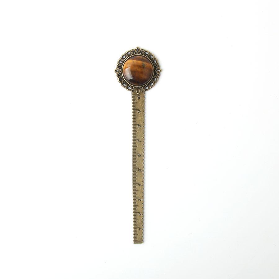 Retro Ruler Metal Bookmark With Natural Crystal Stones Tiger Eye Rose Quartz Bookmarks Gemstone Inlaided Alloy Page Marker Tool
Retro Ruler Metal Bookmark With Natural Crystal Stones Tiger Eye Rose Quartz Bookmarks Gemstone Inlaided Alloy Page Marker Tool