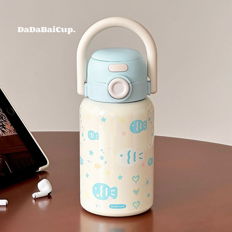 Large Capacity Thermos Cup 2025 New Model for Girls, High Aesthetic Value, Starfish Straw Water Cup, Dual-Use Portable for Women Blue-Bubble Fish
Large Capacity Thermos Cup 2025 New Model for Girls, High Aesthetic Value, Starfish Straw Water Cup, Dual-Use Portable for Women Blue-Bubble Fish