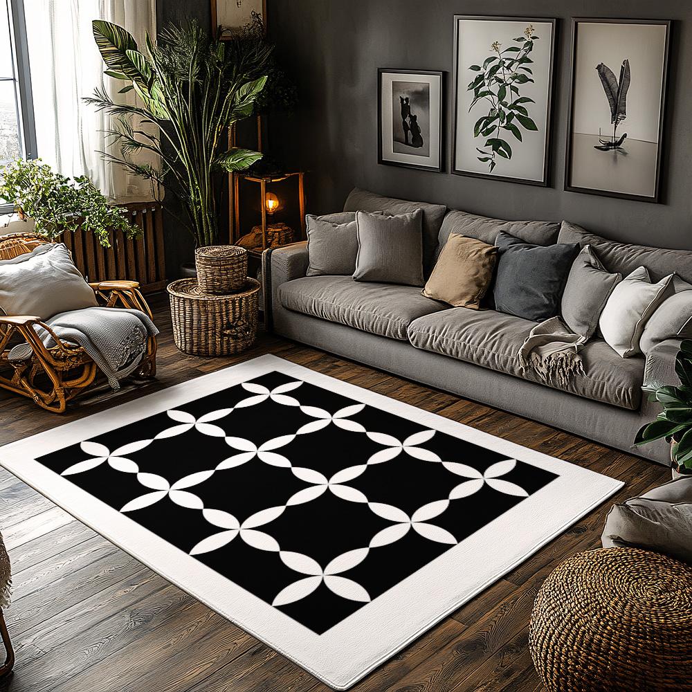 Elegant Black White Geometric Doormat Indoor Outdoor Entrance Rug Modern Farmhouse Floor Mat Washable Non Slip Area Rug Home Dec 50x 80cm
Elegant Black White Geometric Doormat Indoor Outdoor Entrance Rug Modern Farmhouse Floor Mat Washable Non Slip Area Rug Home Dec 50x 80cm