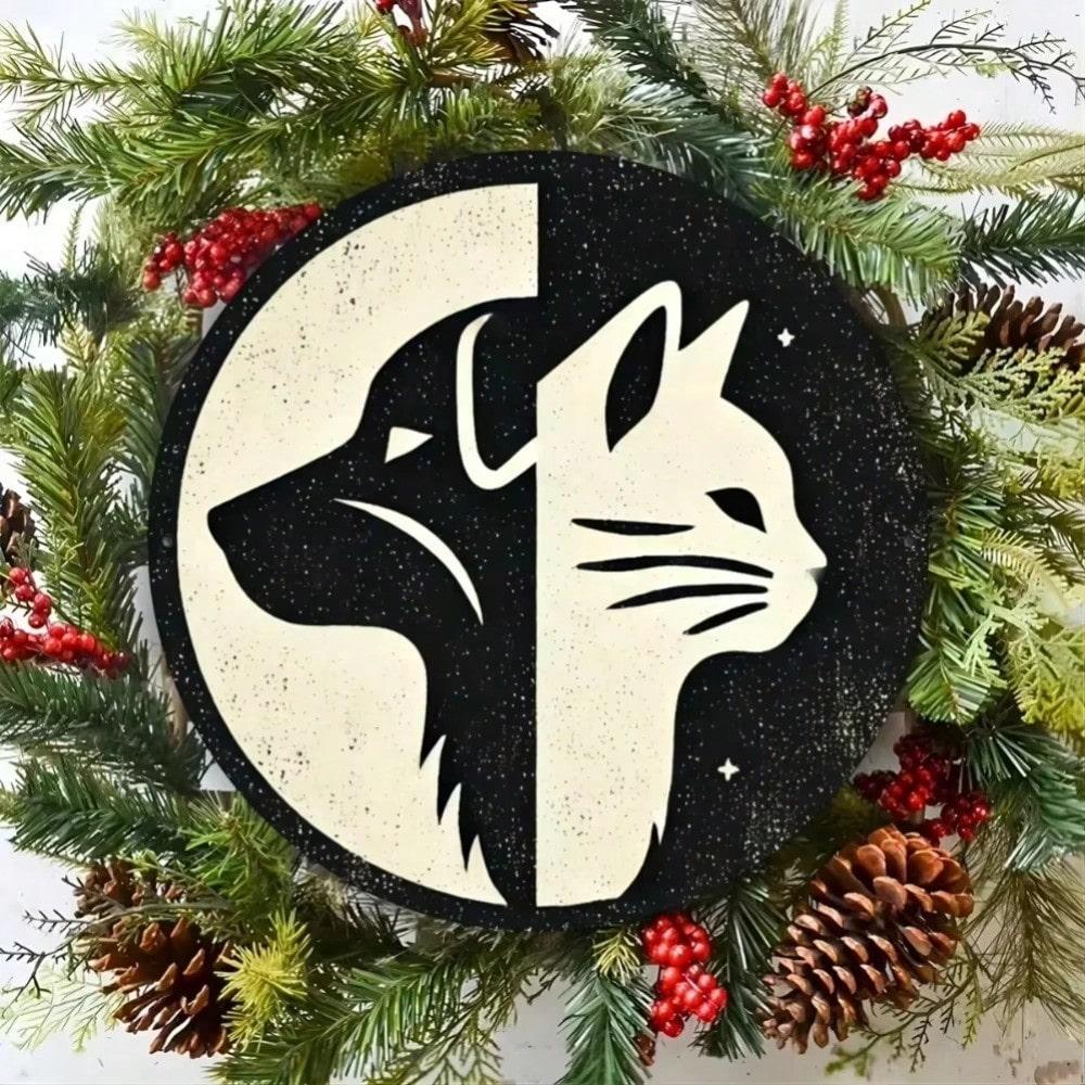Metal Cat Dog Wall Art Sign - Round Tin Decor For Home Office Bar Restaurant Indoor Outdoor M белый
Metal Cat Dog Wall Art Sign - Round Tin Decor For Home Office Bar Restaurant Indoor Outdoor M белый