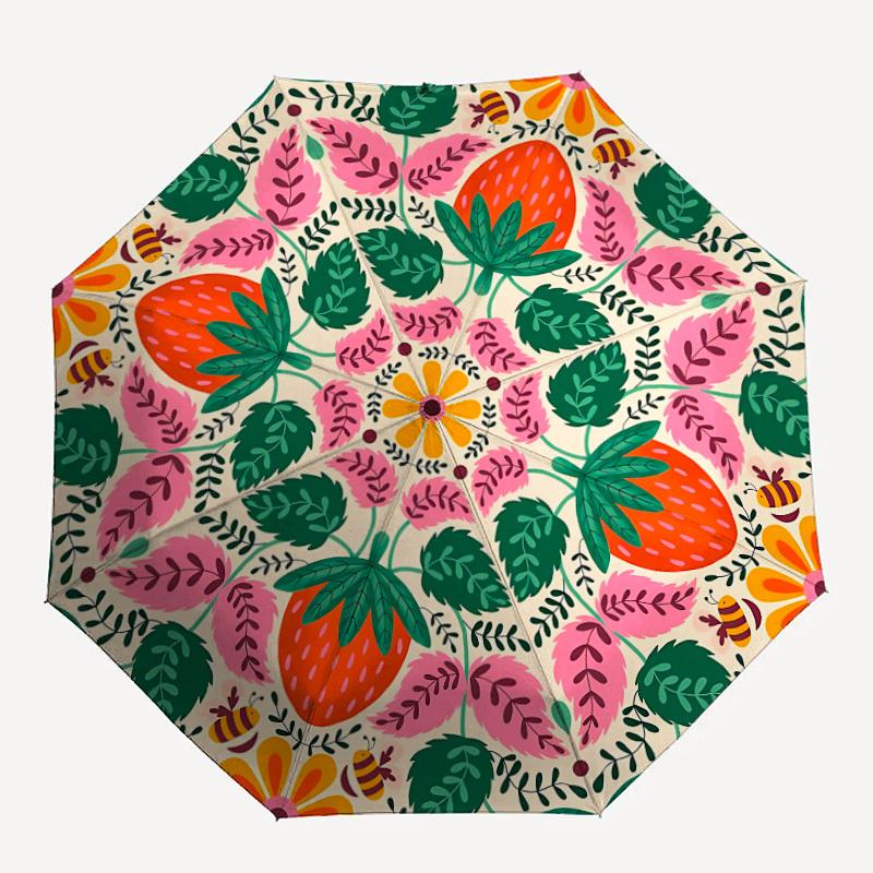 1pc Strawberry Mandala Automatic Folding Umbrella, Portable & Foldable Design with 8 Ribs, Casual Outdoor Accessory yy250729041
1pc Strawberry Mandala Automatic Folding Umbrella, Portable & Foldable Design with 8 Ribs, Casual Outdoor Accessory yy250729041