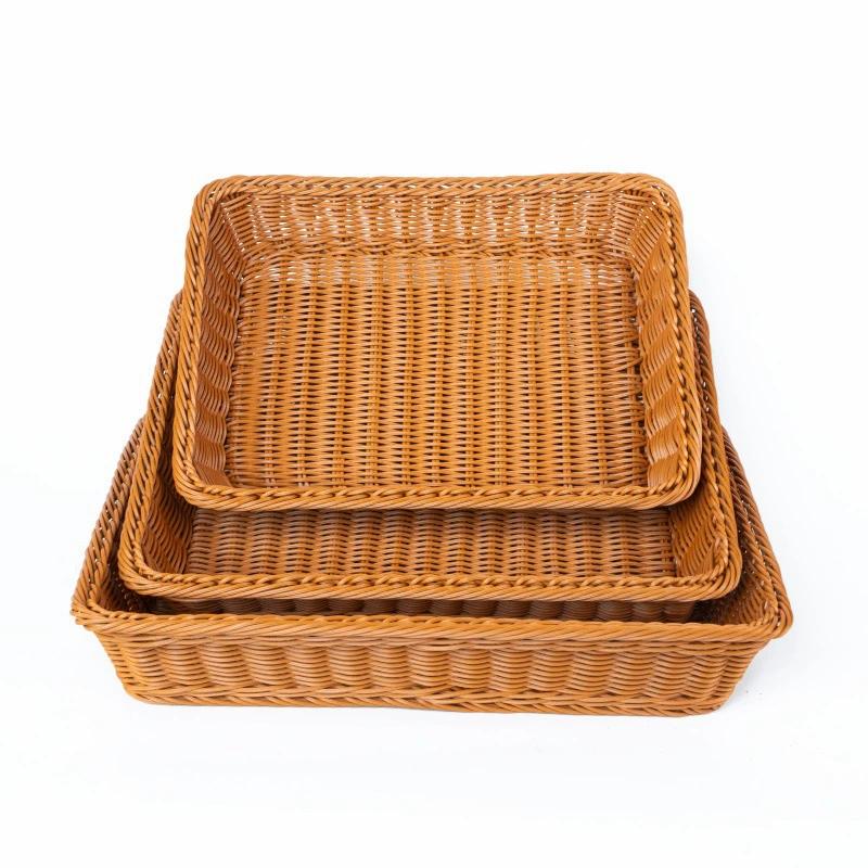 Cesta de almacenamiento rectangular de mimbre sintético para pan, organizador de cocina y hogar
Cesta de almacenamiento rectangular de mimbre sintético para pan, organizador de cocina y hogar