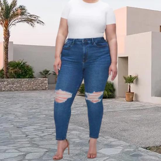 Женские джинсы рваные лоскутные с высокой талией для контроля живота с приподнятыми ягодицами, облегающие, с мягкой застежкой-молнией на пуговицах, мягкая уличная одежда, длиной до щиколотки, женские длинные
Женские джинсы рваные лоскутные с высокой талией для контроля живота с приподнятыми ягодицами, облегающие, с мягкой застежкой-молнией на пуговицах, мягкая уличная одежда, длиной до щиколотки, женские длинные