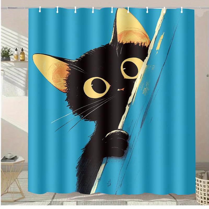 Cat Family Washable Dirt-Resistant Shower Curtain Shower Head Waterproof Polyester Bath Curtain For Home Decor Accessories W60H190(CM)-1 Pcs
Cat Family Washable Dirt-Resistant Shower Curtain Shower Head Waterproof Polyester Bath Curtain For Home Decor Accessories W60H190(CM)-1 Pcs