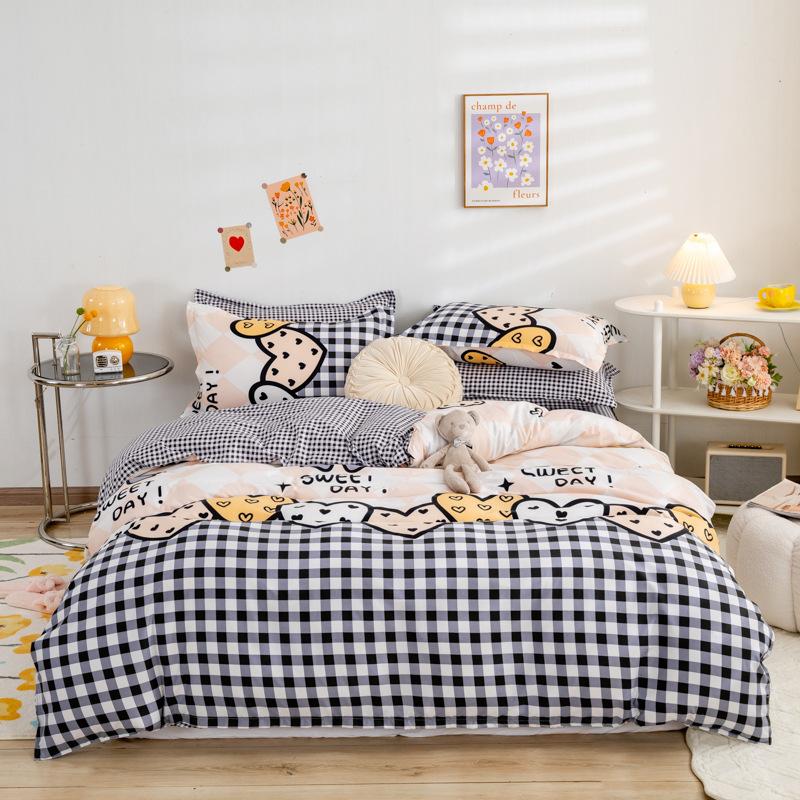 Комплект из четырех предметов для кровати, комплект из трех предметов, приятные для кожи простыни, пододеяльники, наволочки. 1.2m bed