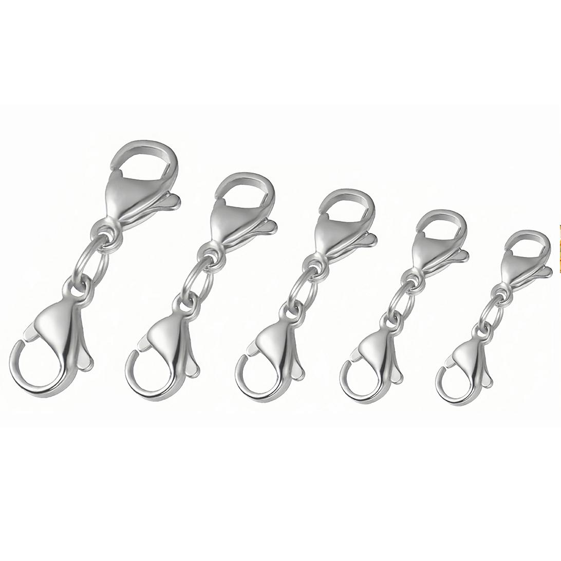5pcs Stainless Steel Double Lobster Clasp Extender Claw Chain Connector for DIY Bracelet Necklace Chains Jewelry Making Supplies 9mm
5pcs Stainless Steel Double Lobster Clasp Extender Claw Chain Connector for DIY Bracelet Necklace Chains Jewelry Making Supplies 9mm