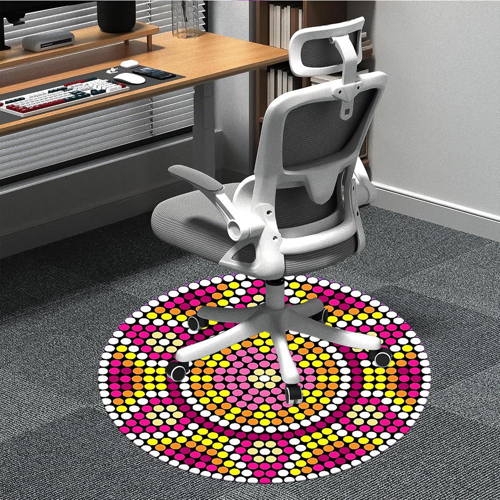 1pc Circle Pattern Dots Chair Carpet for Office - Indoor Non-Slip Washable Polyester Fiber Carpet, Soft Comfortable Mat For Office yy250928061 80cm by 80cm
1pc Circle Pattern Dots Chair Carpet for Office - Indoor Non-Slip Washable Polyester Fiber Carpet, Soft Comfortable Mat For Office yy250928061 80cm by 80cm