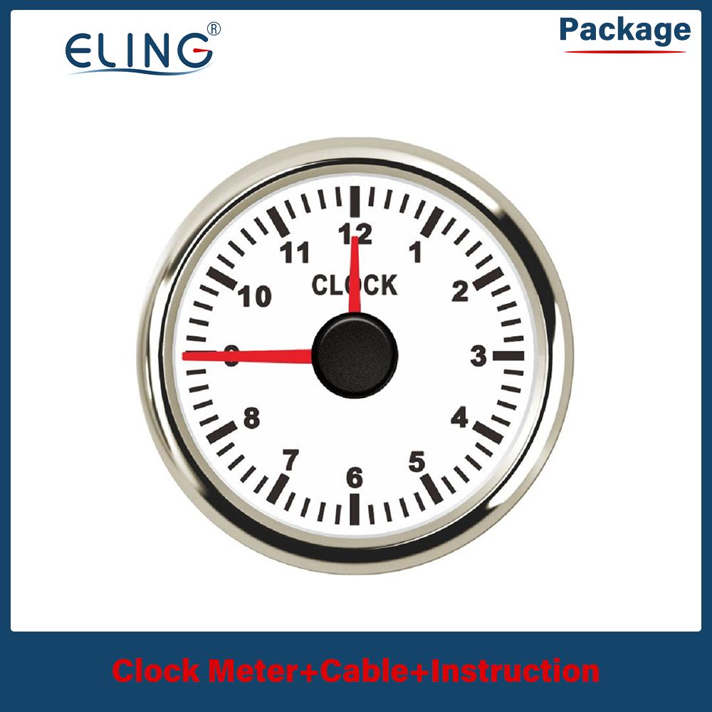 ELING 52mm 2 Clock Meter Gauge 12-hour Format with Red Backlight 12V/24V for Boat Car Truck Waterproof Auto Accessories WS
ELING 52mm 2 Clock Meter Gauge 12-hour Format with Red Backlight 12V/24V for Boat Car Truck Waterproof Auto Accessories WS