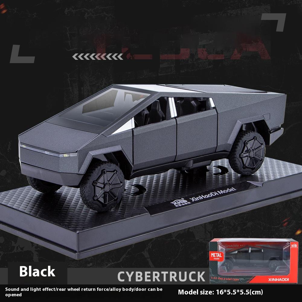 Модель пикапа Tesla Cybertruck в масштабе 1/32, игрушка из сплава, симуляция звука, детская коллекционная модель автомобиля, подарки, украшения для стола чёрный
Модель пикапа Tesla Cybertruck в масштабе 1/32, игрушка из сплава, симуляция звука, детская коллекционная модель автомобиля, подарки, украшения для стола чёрный