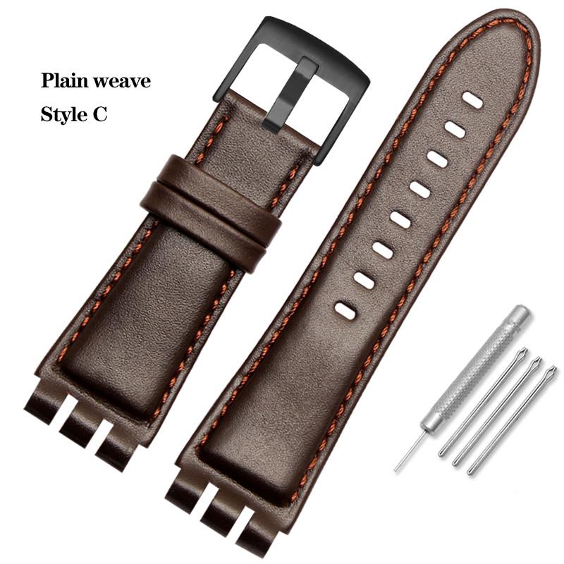 23MM Men Bracelet Black Brown Genuine Calf Leather Watchband Steel Clasp Watch Accessories for Swatch YOS440 449 401 447 Strap 23mm
23MM Men Bracelet Black Brown Genuine Calf Leather Watchband Steel Clasp Watch Accessories for Swatch YOS440 449 401 447 Strap 23mm