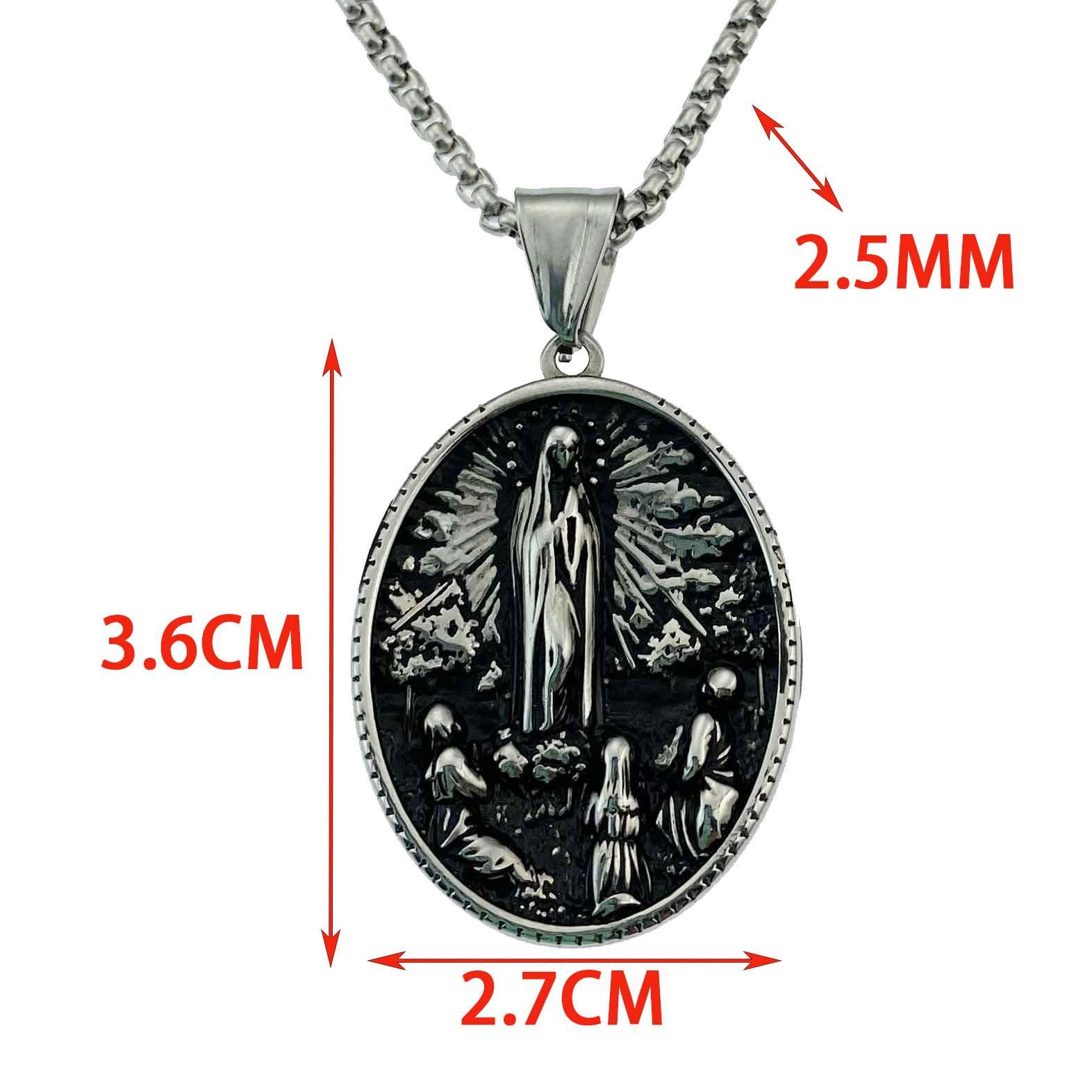 Necklace Ancient Greek Mythology Titanium Steel Pendant Virgin Jesus Hangtag Sweater Chain Accessories
Necklace Ancient Greek Mythology Titanium Steel Pendant Virgin Jesus Hangtag Sweater Chain Accessories