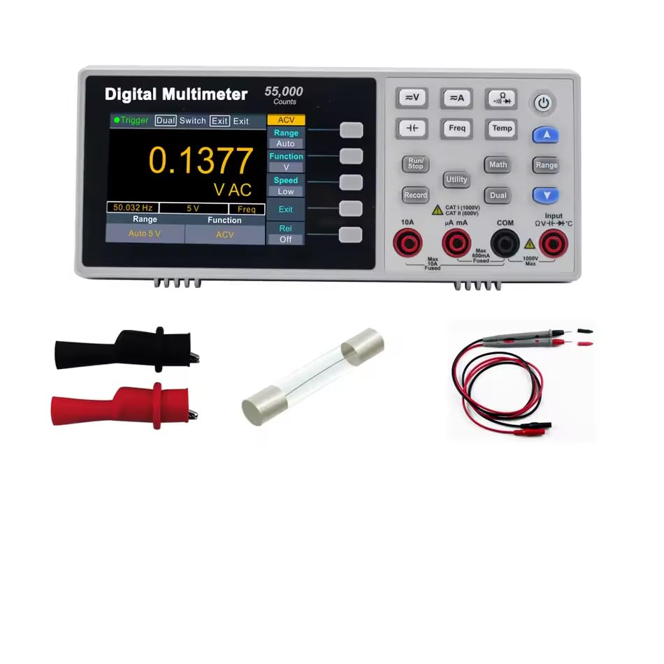 zmart Bench Digital Multimeter 55000 Counts 4 Digits True RMS LCD Current Voltmeter Temperature Desktop Multimeter DMM Tester Japanese Instruction
zmart Bench Digital Multimeter 55000 Counts 4 Digits True RMS LCD Current Voltmeter Temperature Desktop Multimeter DMM Tester Japanese Instruction