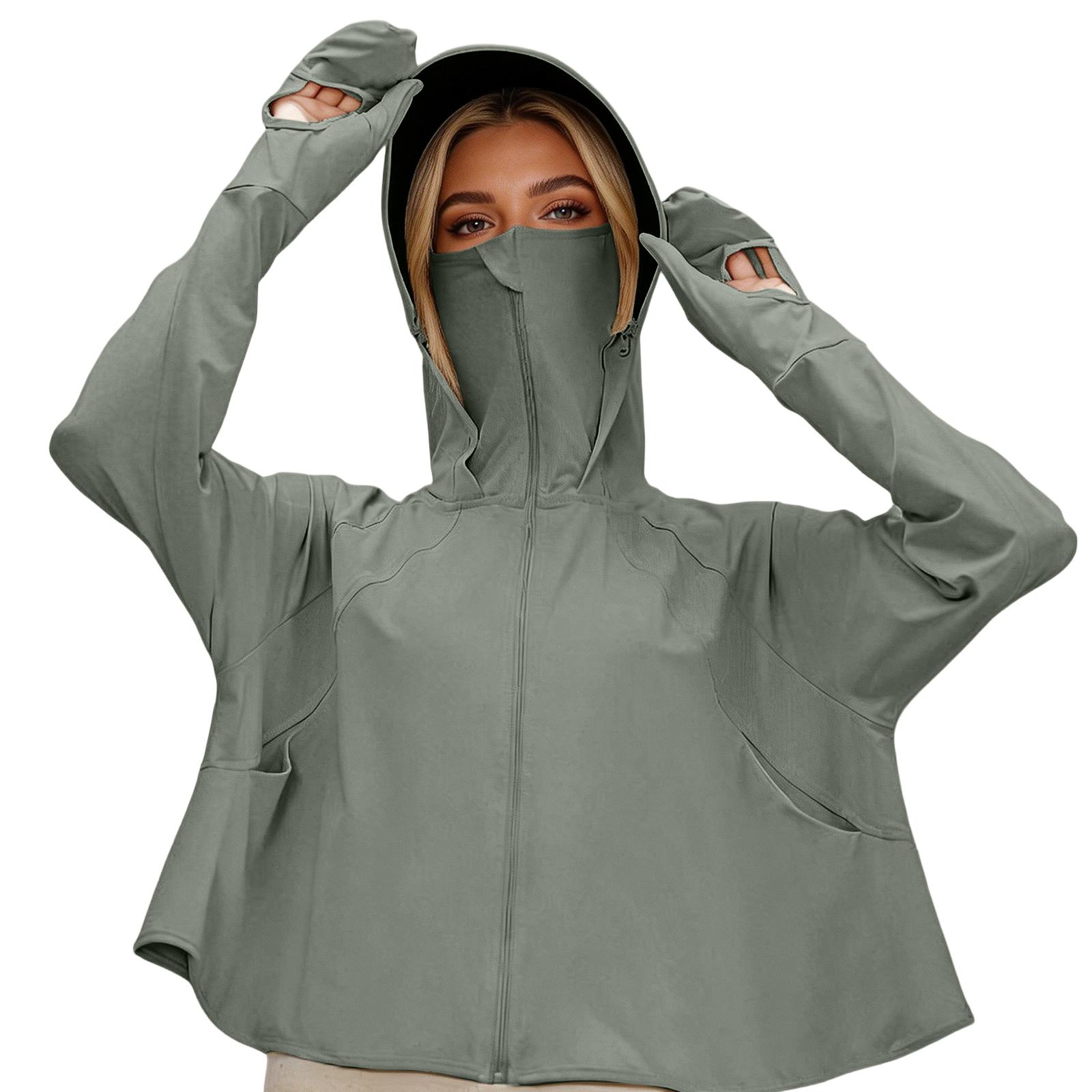 Long Sleeve Zip Up Hoodie for Women with Thumb Holes Lightweight Loose Fit Sun Jacket Hooded Top One Size армия зеленый
Long Sleeve Zip Up Hoodie for Women with Thumb Holes Lightweight Loose Fit Sun Jacket Hooded Top One Size армия зеленый