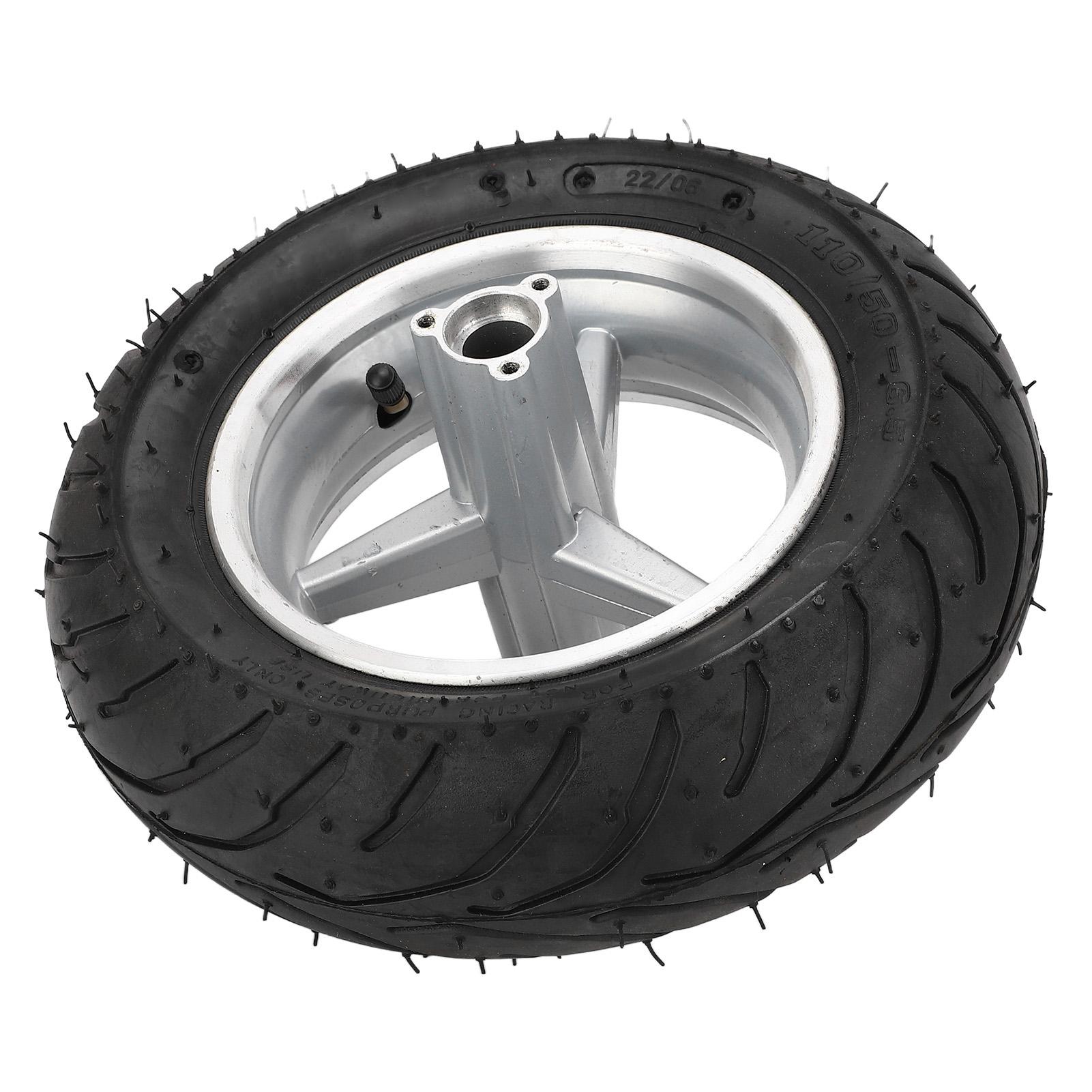 Electric Scooter Rear Tire Rubber Inflation Scooter Tire with Aluminum Alloy Wheel Hub 110 50 6.5 Replacement
Electric Scooter Rear Tire Rubber Inflation Scooter Tire with Aluminum Alloy Wheel Hub 110 50 6.5 Replacement