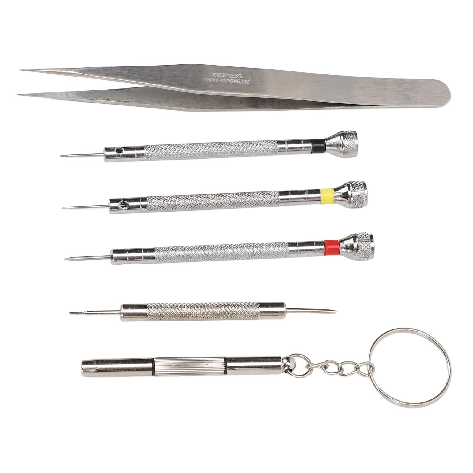 Набор из 6 отверток для ремонта часов, профессиональный микроточный набор для ювелирных работ, очков
Набор из 6 отверток для ремонта часов, профессиональный микроточный набор для ювелирных работ, очков