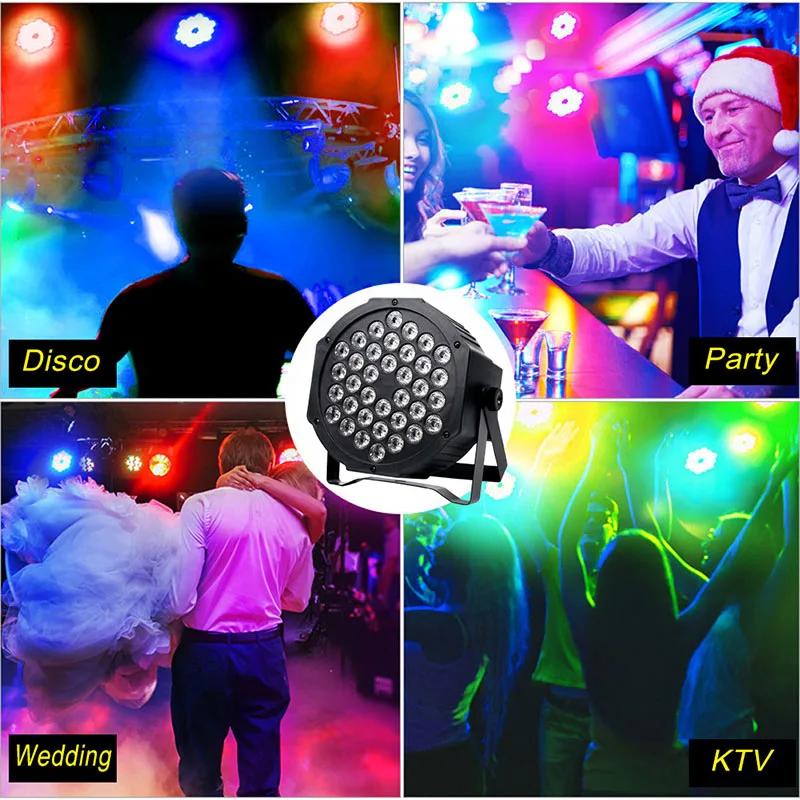 36 Вт профессиональный диско-светильник с голосовым управлением RGB LED Bar Party DJ декоративный сценический световой эффект проектор Par Club Wedding lamp
36 Вт профессиональный диско-светильник с голосовым управлением RGB LED Bar Party DJ декоративный сценический световой эффект проектор Par Club Wedding lamp
