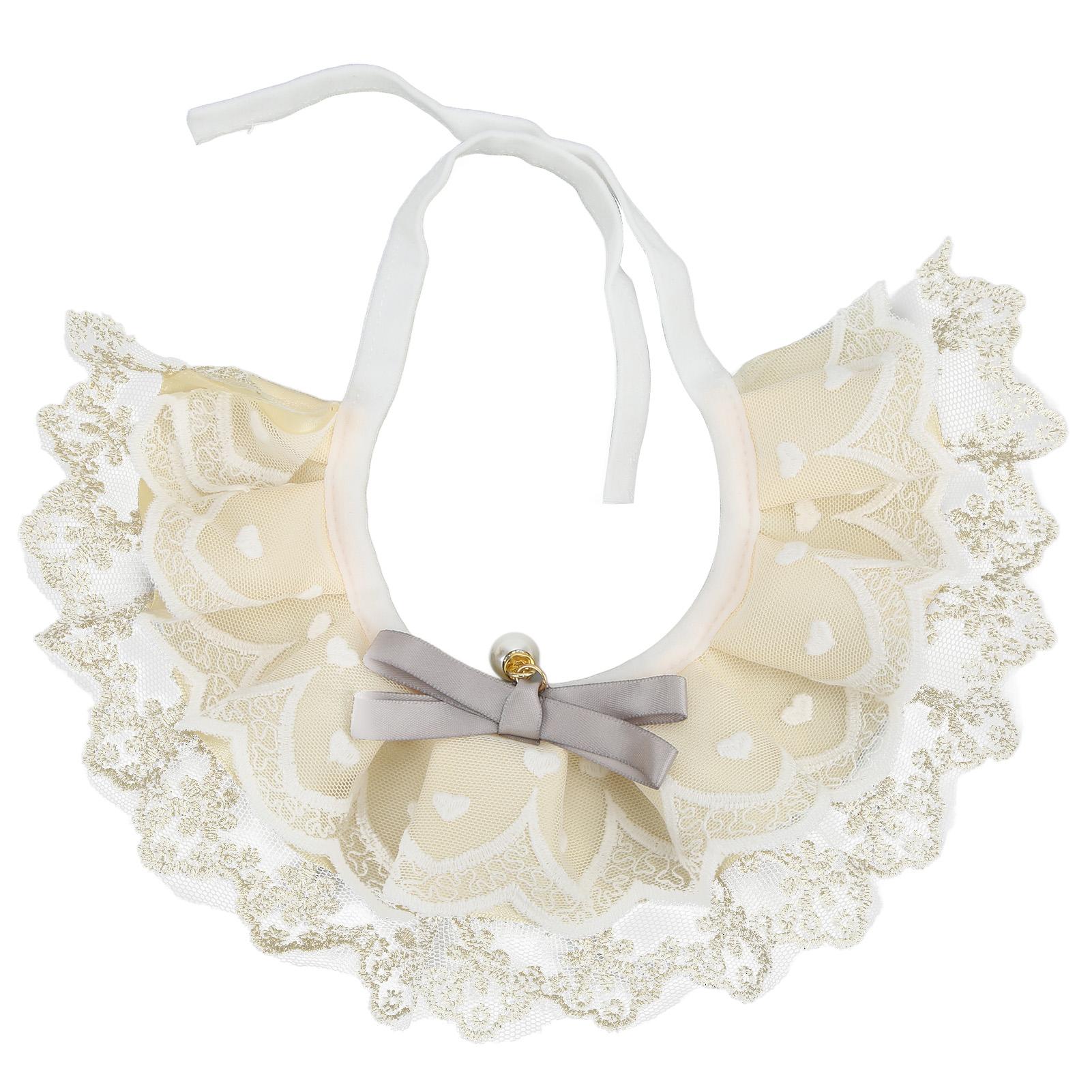 Кружевной шарф для кошки, дышащий, мягкий и удобный, милый кружевной принцессный слюнявчик для маленьких и средних питомцев L(for 6.5-9kg) жёлтый
Кружевной шарф для кошки, дышащий, мягкий и удобный, милый кружевной принцессный слюнявчик для маленьких и средних питомцев L(for 6.5-9kg) жёлтый