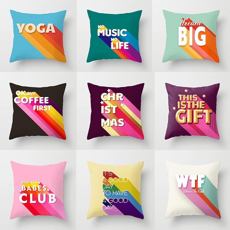 Office Sofa Cushion Cover Abstract Simple Creative Letter Pattern Pillow Cover Luxury Home Decor Cushion Cover 40x40cm
Office Sofa Cushion Cover Abstract Simple Creative Letter Pattern Pillow Cover Luxury Home Decor Cushion Cover 40x40cm