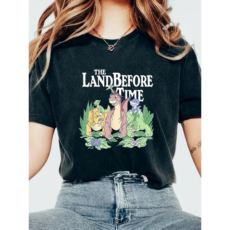 European Size Women S Casual Short Sleeve T-Shirt | The Land Before Time Graphic Print, White Crew Neck with Colorful Dinosaur & Floral Design 4XL чорний
European Size Women S Casual Short Sleeve T-Shirt | The Land Before Time Graphic Print, White Crew Neck with Colorful Dinosaur & Floral Design 4XL чорний