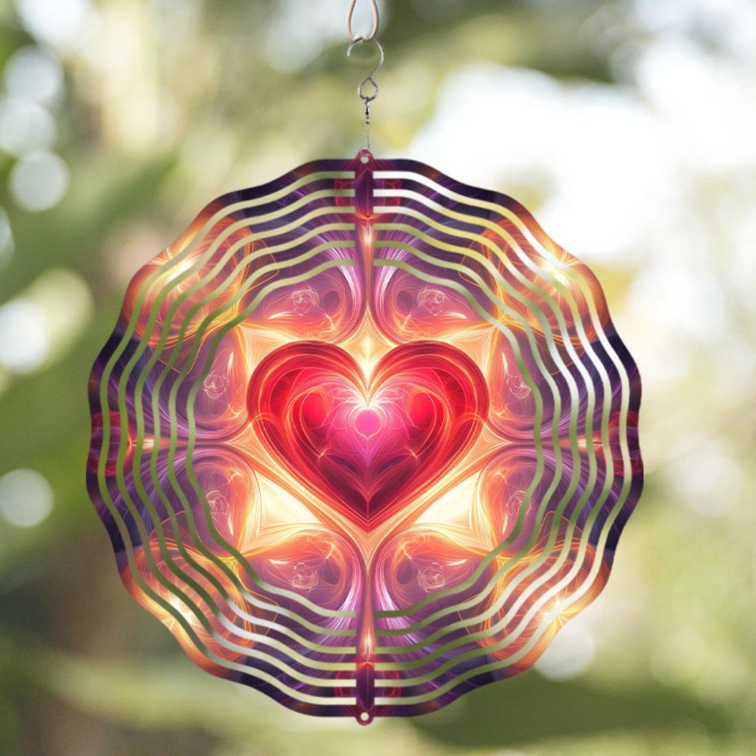 Boho Style 10-Inch Metal Wind Spinner, Heart Pattern Design, 360° Rotating Hook for Easy Hanging, Artistic Decor for Balcony, Lawn 01A
Boho Style 10-Inch Metal Wind Spinner, Heart Pattern Design, 360° Rotating Hook for Easy Hanging, Artistic Decor for Balcony, Lawn 01A