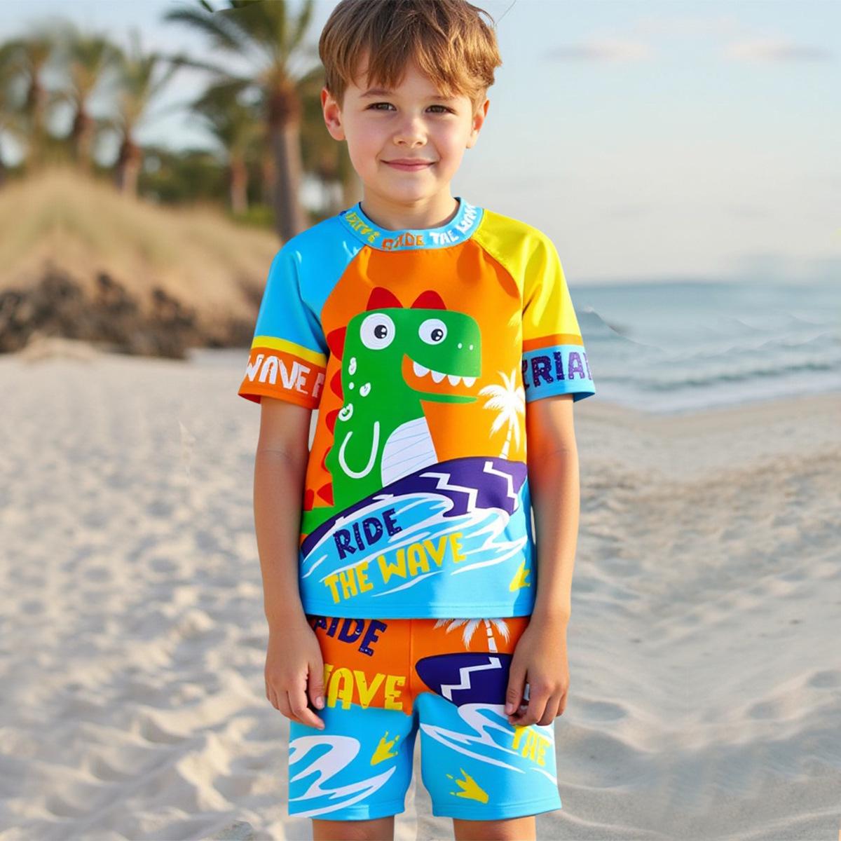 Boy s Cute Dinosaur Swim Set: Short Sleeve Sun Protection, Quick-Drying Swimsuit and Swim Cap for Kids. 120 небесно-голубой
Boy s Cute Dinosaur Swim Set: Short Sleeve Sun Protection, Quick-Drying Swimsuit and Swim Cap for Kids. 120 небесно-голубой
