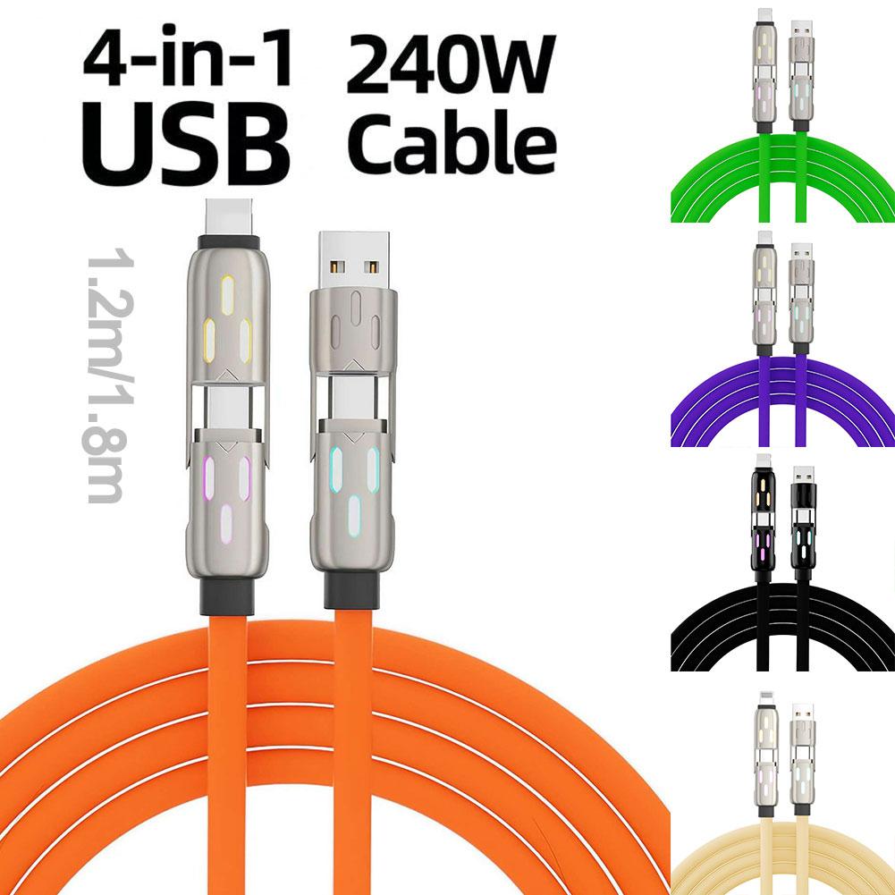 240 Вт 4 в 1 функциональный сверхбыстрый зарядный USB Type C жидкий силиконовый алюминиевый сплав кабель для передачи данных для Huawei Samsung Xiaomi 1.2m слоновая кость
240 Вт 4 в 1 функциональный сверхбыстрый зарядный USB Type C жидкий силиконовый алюминиевый сплав кабель для передачи данных для Huawei Samsung Xiaomi 1.2m слоновая кость