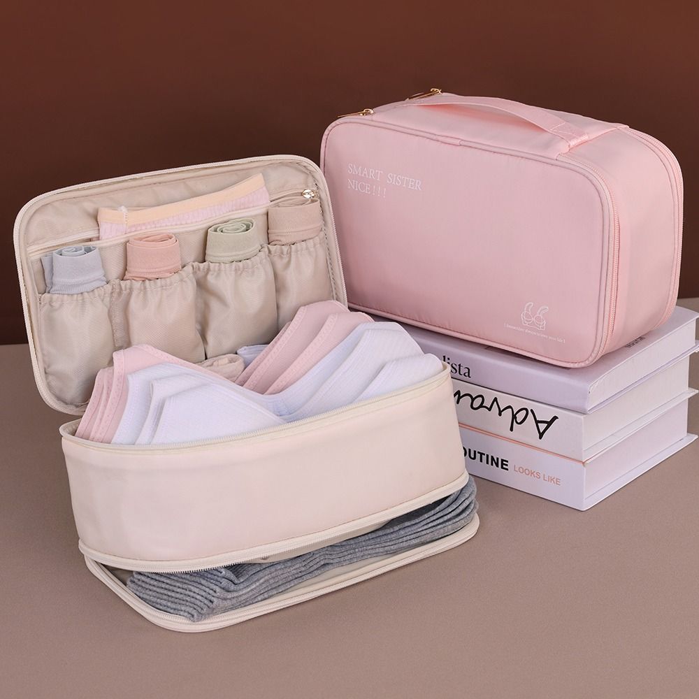 Large Capacity Underwear Storage Bag Reusable Space Saving Travel Bra Organizer Double-deck Dustproof Cosmetics Clothes Pouch бежевый
Large Capacity Underwear Storage Bag Reusable Space Saving Travel Bra Organizer Double-deck Dustproof Cosmetics Clothes Pouch бежевый