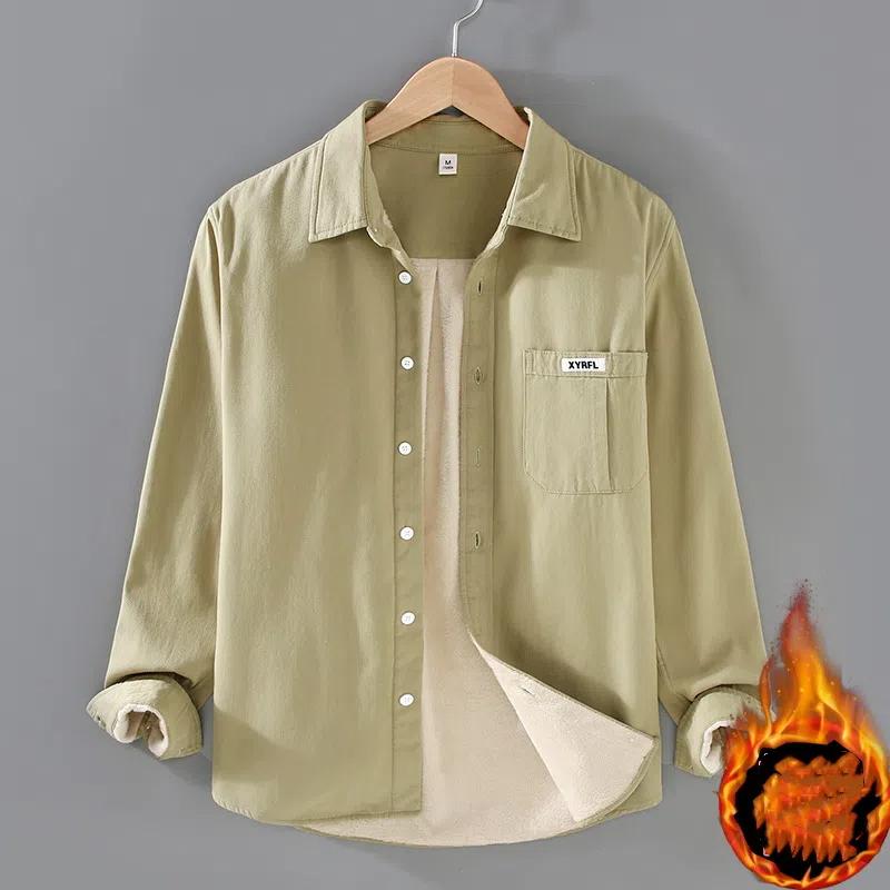 Зимние теплые мужские топы в японском стиле, рабочая одежда, повседневная оранжевая хлопковая мужская рубашка с длинным рукавом и карманом, флисовая рубашка 3XL зеленые хаки
Зимние теплые мужские топы в японском стиле, рабочая одежда, повседневная оранжевая хлопковая мужская рубашка с длинным рукавом и карманом, флисовая рубашка 3XL зеленые хаки