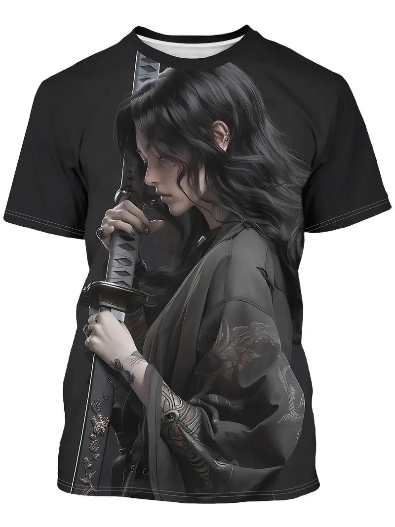 Men s Anime Samurai Girl 3D Printed T-shirt Fashion Street Trend Round Neck Clothing Japanese Korean Style Short Sleeve Tops S
Men s Anime Samurai Girl 3D Printed T-shirt Fashion Street Trend Round Neck Clothing Japanese Korean Style Short Sleeve Tops S