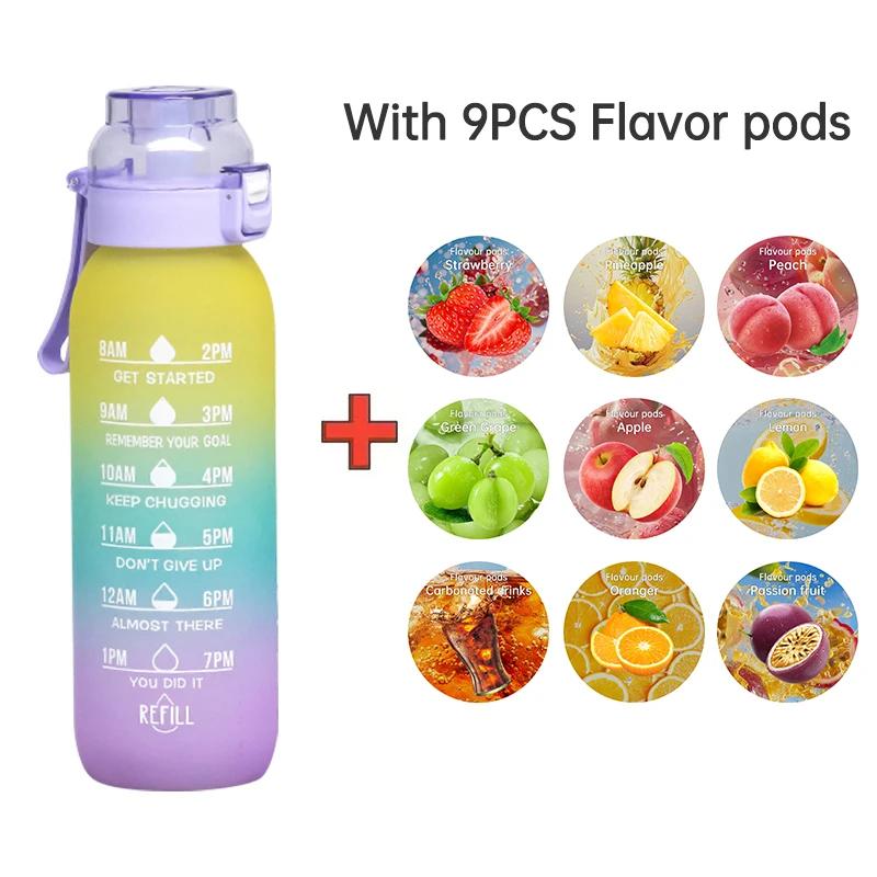 1 шт. пляшка для води об ємом 1000 мл зі смаком трубочки з 9 капсулами для смаку, модна фітнес-пляшка для води для активного відпочинку на свіжому повітрі, спорту 1.0L
1 шт. пляшка для води об ємом 1000 мл зі смаком трубочки з 9 капсулами для смаку, модна фітнес-пляшка для води для активного відпочинку на свіжому повітрі, спорту 1.0L