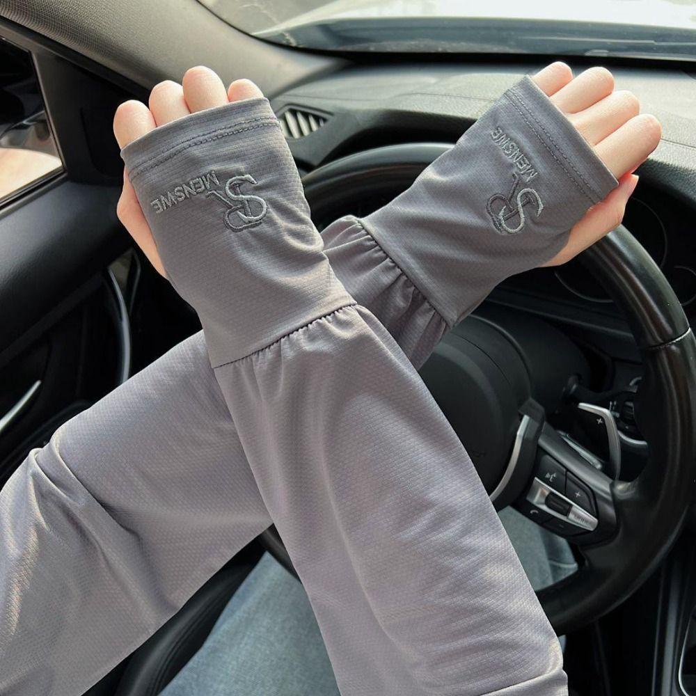 Letter Sunscreen Sleeve Solid Color Sun Protection Cover Breathable Ice Silk Sleeves Female темно-сірий колір
Letter Sunscreen Sleeve Solid Color Sun Protection Cover Breathable Ice Silk Sleeves Female темно-сірий колір