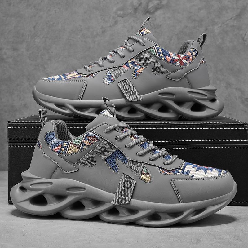 Осенняя мужская обувь на толстой подошве, легкая, дышащая, повседневная, спортивная, с мягкой подошвой, противоскользящая, для бега на открытом воздухе, для бега по кампусу 44 чёрный