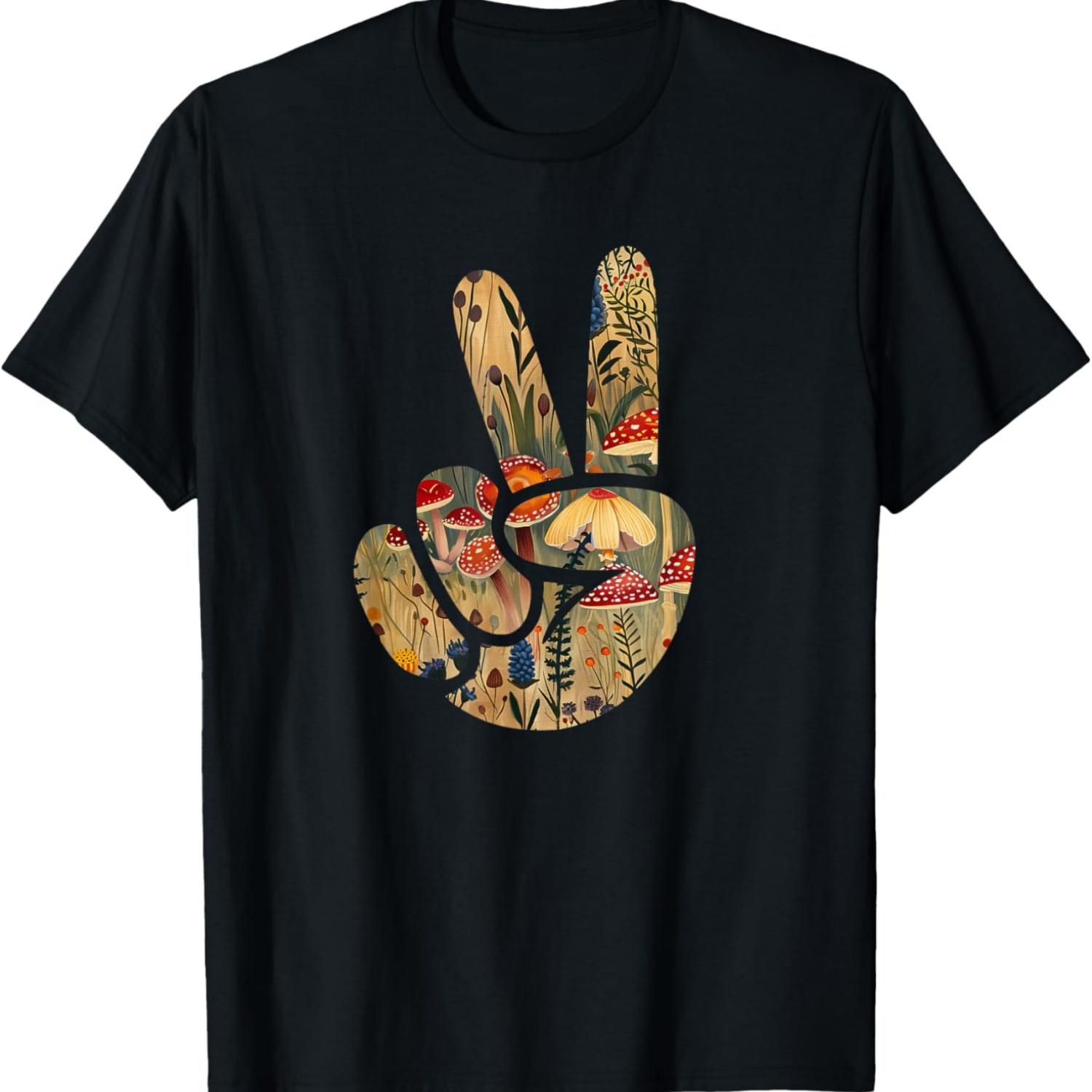 Natural Silhouette Forest Meadow Cottagecore Peace Sign Hand T-Shirt(78) S чёрный
Natural Silhouette Forest Meadow Cottagecore Peace Sign Hand T-Shirt(78) S чёрный