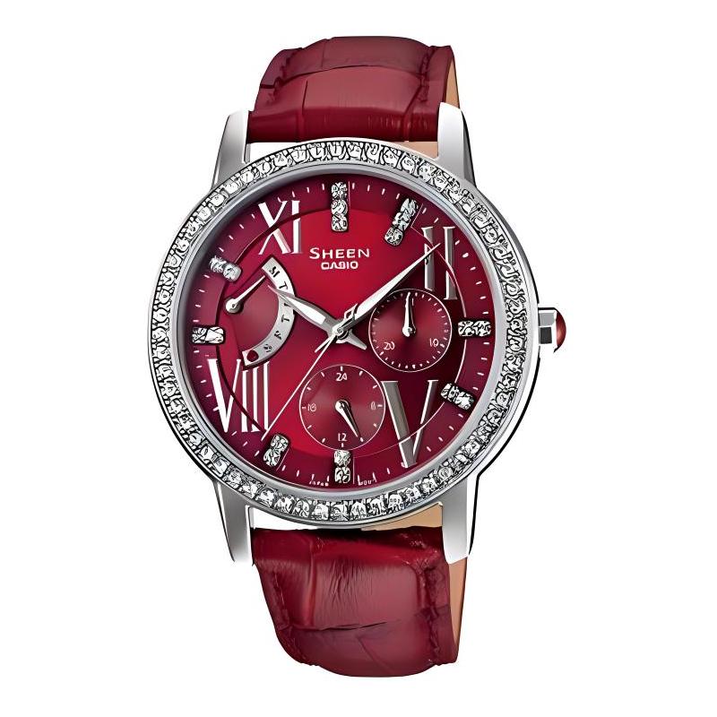 Casio SHEEN 50 meters waterproof quartz movement leather strap Japanese and Korean watch women s watch red dial SHE-3025L-4A красный
Casio SHEEN 50 meters waterproof quartz movement leather strap Japanese and Korean watch women s watch red dial SHE-3025L-4A красный
