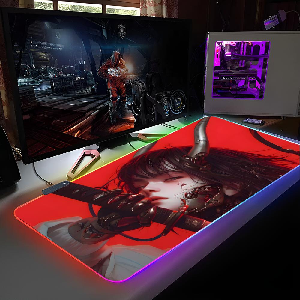 Anime Demon Girl Samurai Katana Mouse Pad RGB Backlit Mouse Pad Laptop Mouse Pad Laptop Gamer Computer Desk Gaming Accessories RGB600x300x3mm
Anime Demon Girl Samurai Katana Mouse Pad RGB Backlit Mouse Pad Laptop Mouse Pad Laptop Gamer Computer Desk Gaming Accessories RGB600x300x3mm