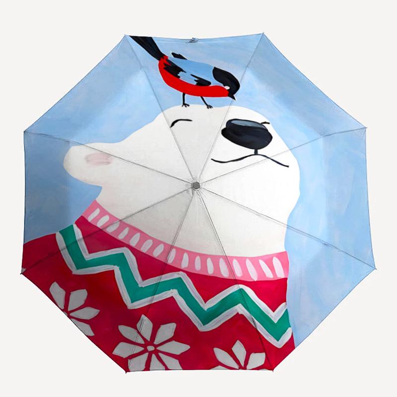 1pc Polar Bear, Bird Automatic Folding Umbrella, 8-Rib Durable Iron Frame, Compact Travel Umbrella for Women & Men 008
1pc Polar Bear, Bird Automatic Folding Umbrella, 8-Rib Durable Iron Frame, Compact Travel Umbrella for Women & Men 008