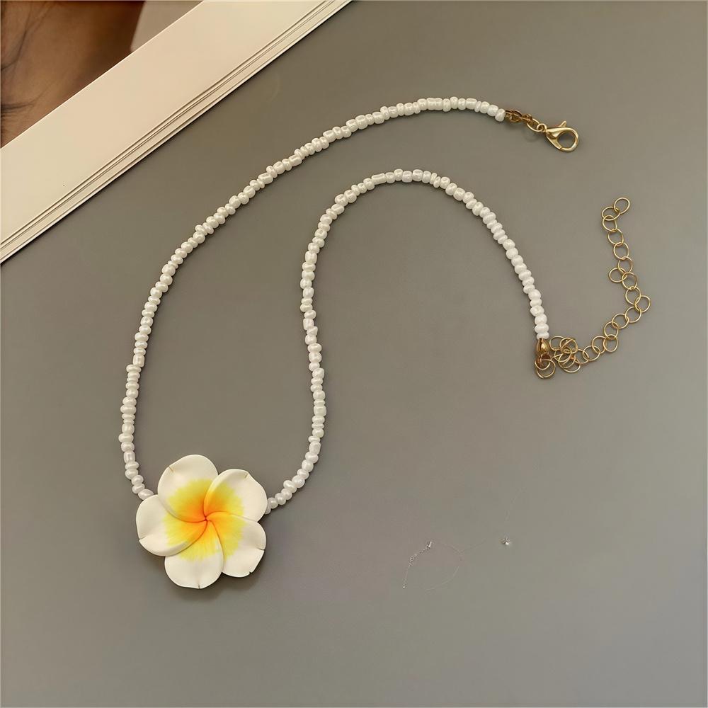New Fashion Flower Choker Necklace for Girl Women Cute Romantic Polymer Clay Neck Zircon White Rice Beads Boho Necklace
New Fashion Flower Choker Necklace for Girl Women Cute Romantic Polymer Clay Neck Zircon White Rice Beads Boho Necklace