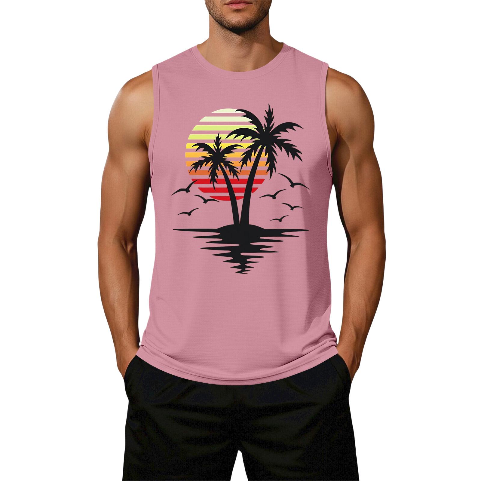 Men s Loose Fit Casual Sleeveless Tank Top Palm Tree Graphic Print Summer Beachwear Muscle Shirt XXL рожевий
Men s Loose Fit Casual Sleeveless Tank Top Palm Tree Graphic Print Summer Beachwear Muscle Shirt XXL рожевий