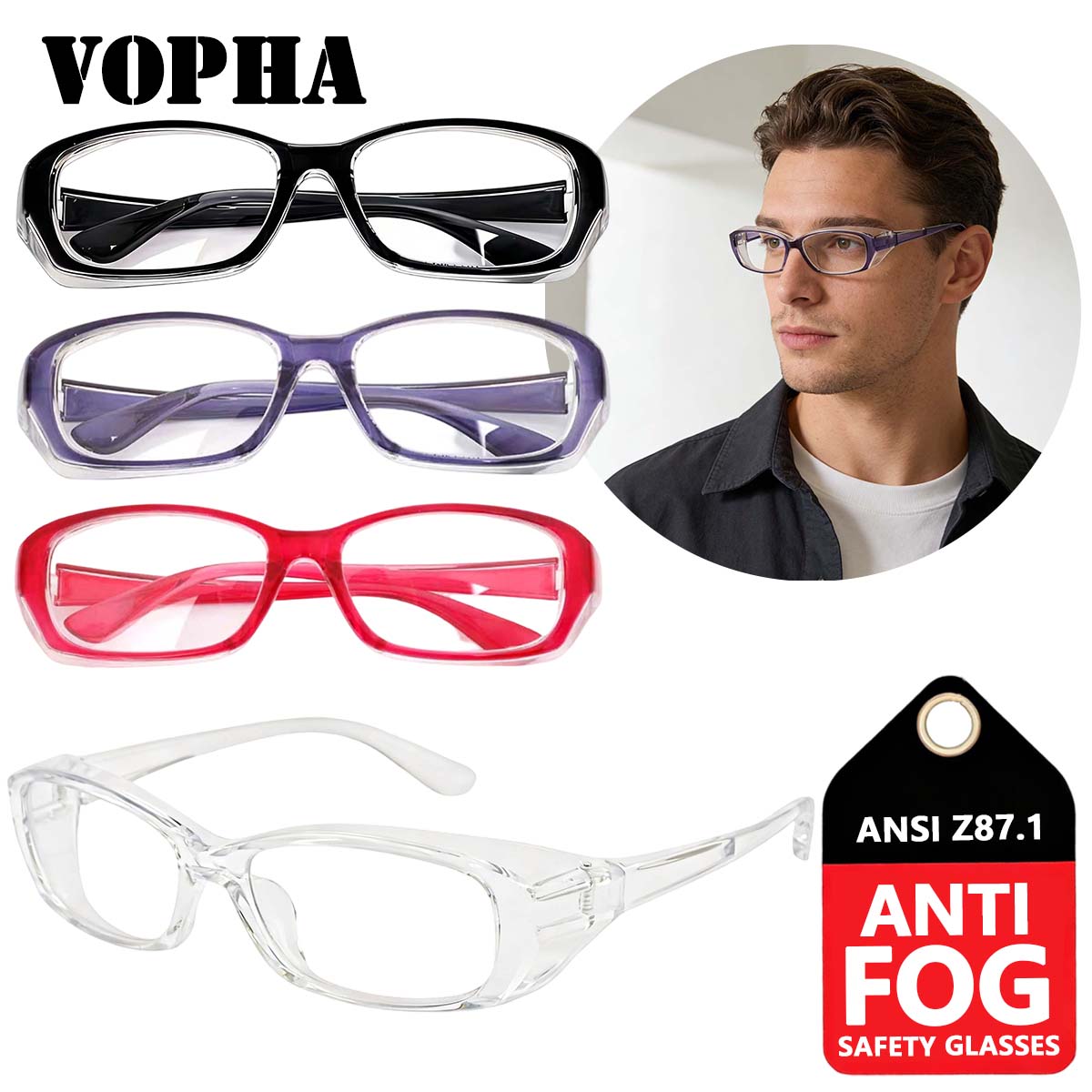 4 Pack Anti-Fog Safety Glasses Anti-Pollen Dust Scratch Protective Eyewear ANSI Z87.1 Rated for Work And Sports HM8
4 Pack Anti-Fog Safety Glasses Anti-Pollen Dust Scratch Protective Eyewear ANSI Z87.1 Rated for Work And Sports HM8