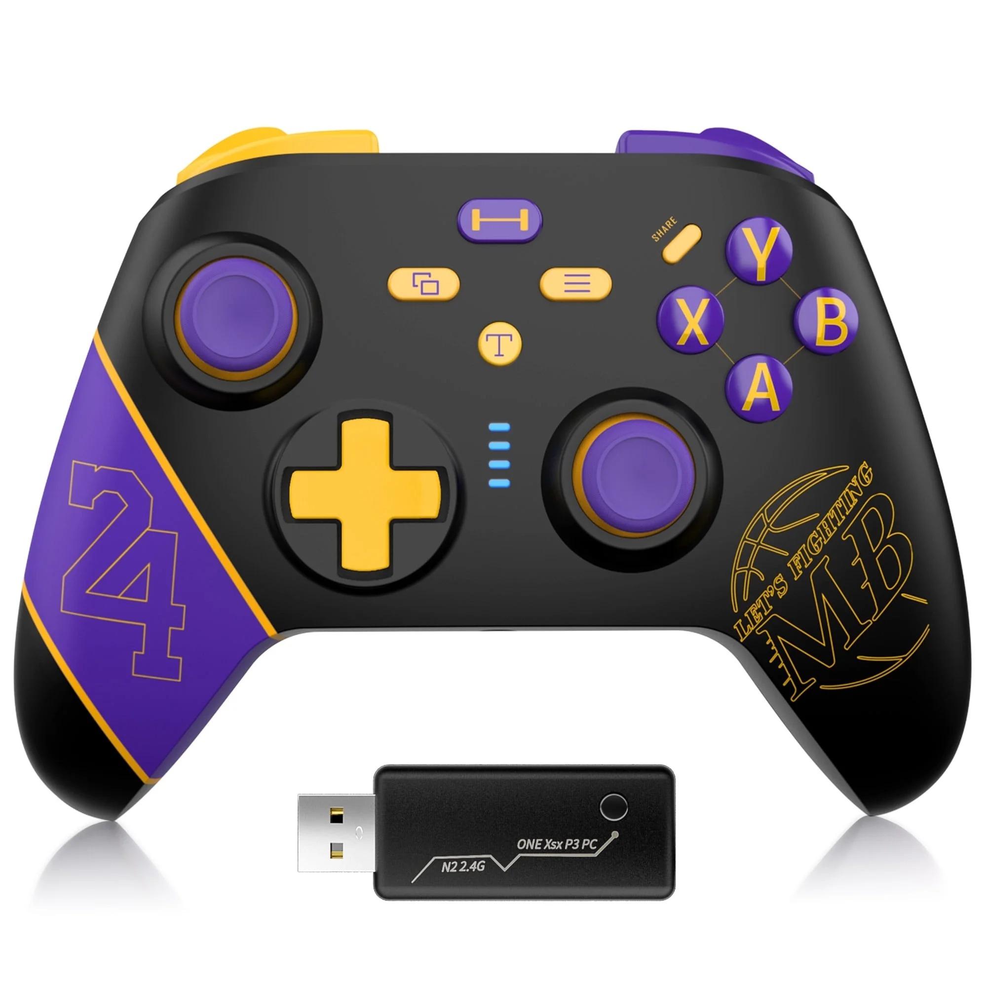 Беспроводной контроллер для Xbox One/One S/Series S/Series X/PS3/PC, Xbox 1 с адаптером 2.4G, программируемая функция двойной вибрации Turbo, Kobe Edition 18.2*13.5*8.3cm чёрный
Беспроводной контроллер для Xbox One/One S/Series S/Series X/PS3/PC, Xbox 1 с адаптером 2.4G, программируемая функция двойной вибрации Turbo, Kobe Edition 18.2*13.5*8.3cm чёрный