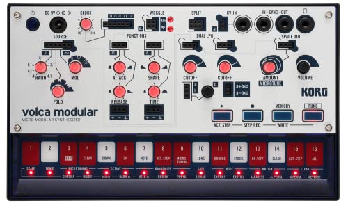 Korg Volca Modular Micro Synthesizer Semi Modular w/ Eight Modules and 16-step Sequencer
Korg Volca Modular Micro Synthesizer Semi Modular w/ Eight Modules and 16-step Sequencer
