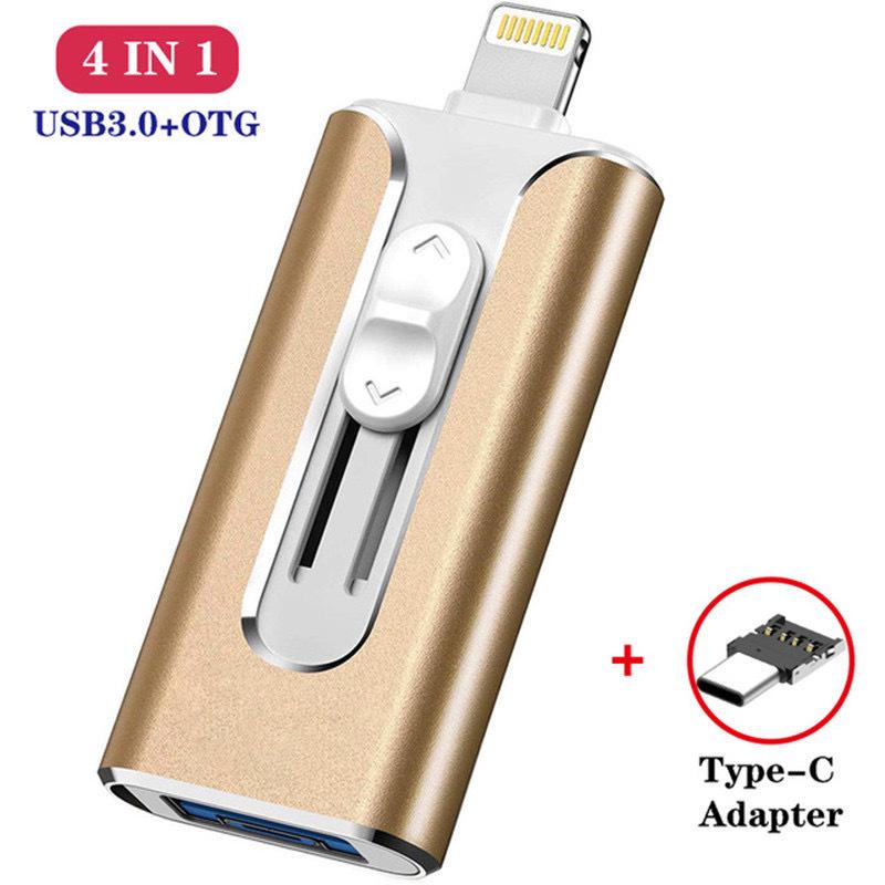 Металлическая USB-флешка 3-в-1 Push-Pull для Apple и Android - Совместима с OTG, Персонализация логотипом 8GB золотой
Металлическая USB-флешка 3-в-1 Push-Pull для Apple и Android - Совместима с OTG, Персонализация логотипом 8GB золотой