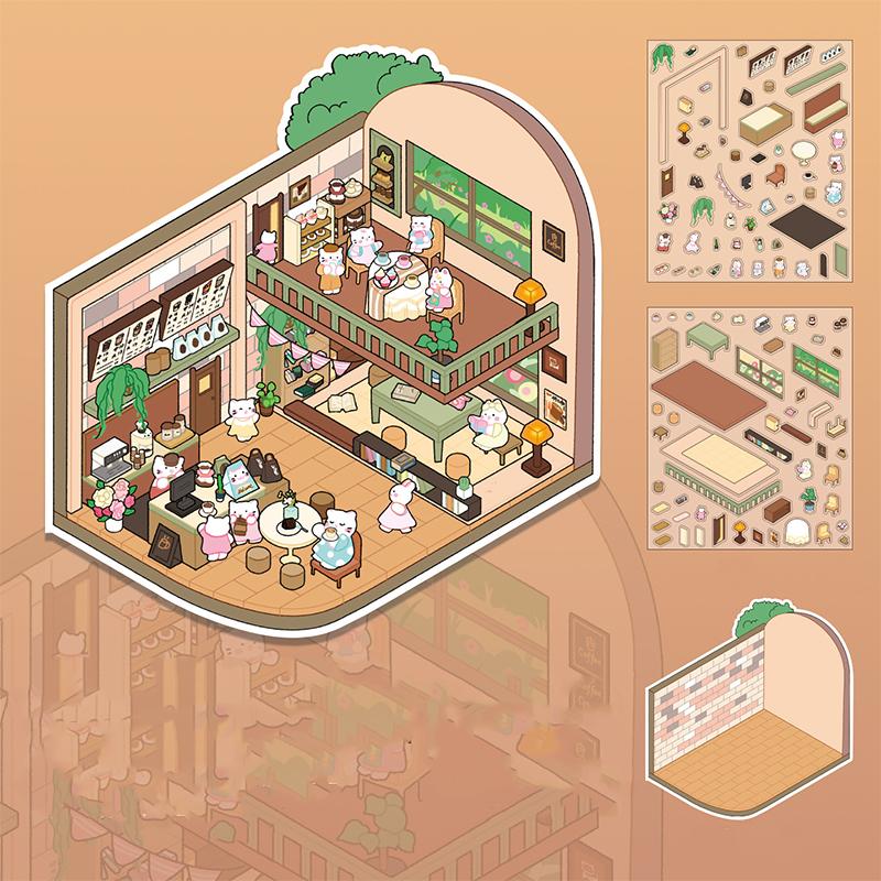 3D Large Space Cartoon Animal DIY Miniature Hut Landscape Stickers Child Stickers Cute Colorful Cabin Handmade Stickers Kid Gift Idea
3D Large Space Cartoon Animal DIY Miniature Hut Landscape Stickers Child Stickers Cute Colorful Cabin Handmade Stickers Kid Gift Idea