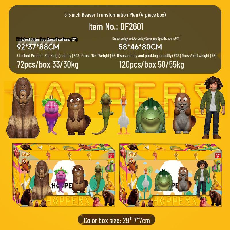 Beaver Transformation Plan: 3-5 inch Figure Doll for Desktop, Car, or Cake Decoration
Beaver Transformation Plan: 3-5 inch Figure Doll for Desktop, Car, or Cake Decoration