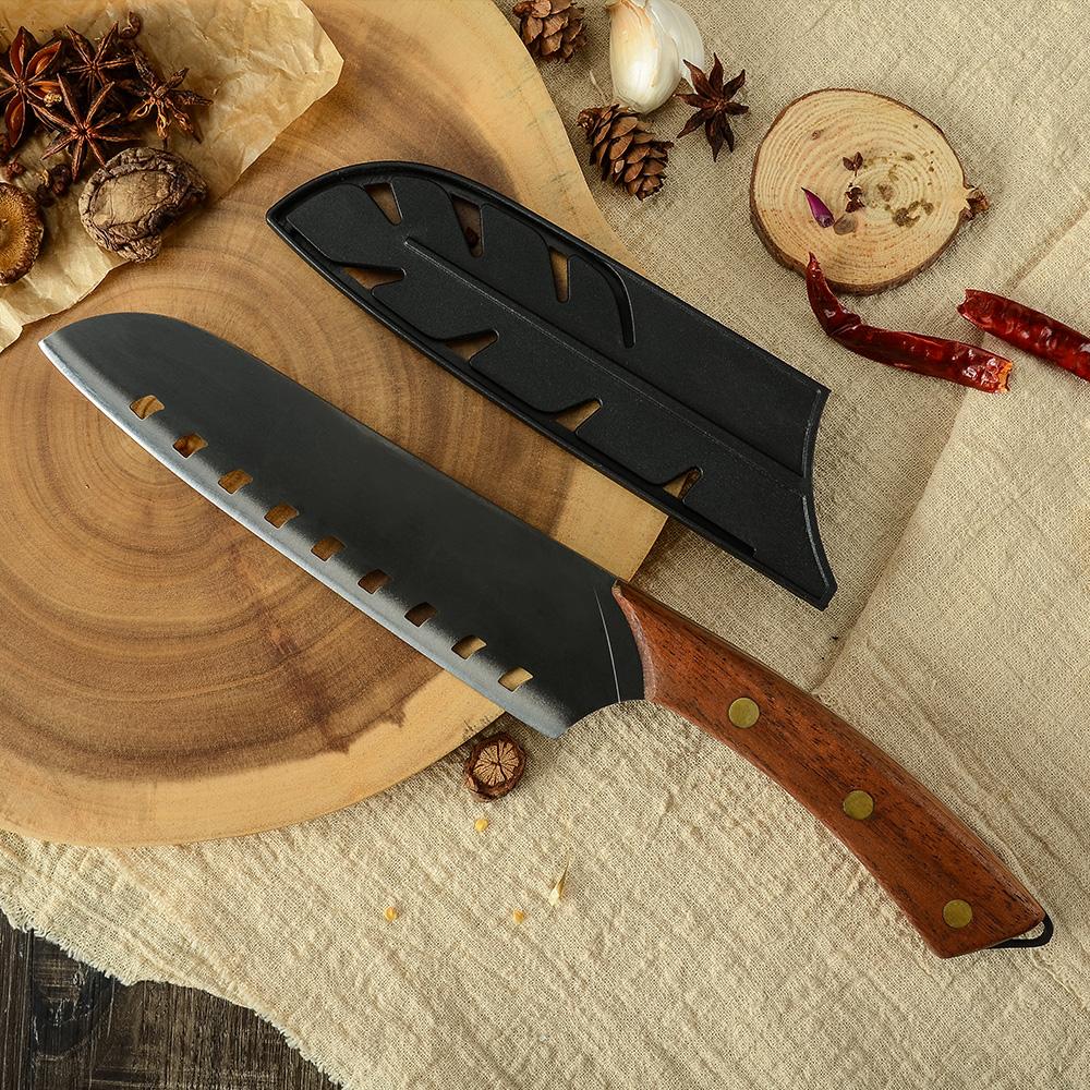 Santoku Нож нержавеющая сталь Полный Танг Лезвие Дерево Ручка Японский стиль Шеф-повар Нож Чехол Оболочка
Santoku Нож нержавеющая сталь Полный Танг Лезвие Дерево Ручка Японский стиль Шеф-повар Нож Чехол Оболочка