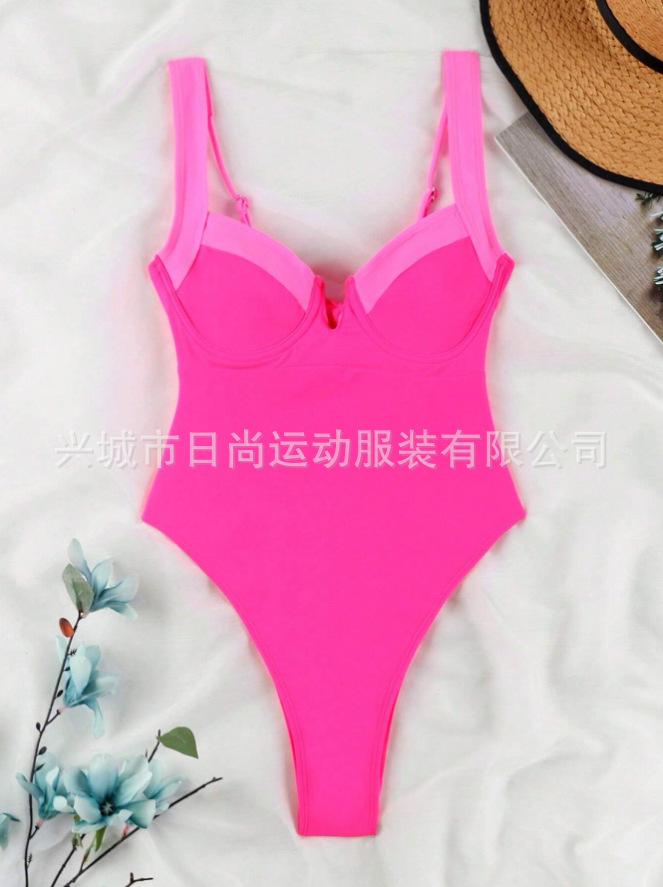 Swimsuit new women s contrasting color splicing sexy fresh collar one-piece bikini one-piece high-waisted swimsuit conservative XL темно-рожевого кольору
Swimsuit new women s contrasting color splicing sexy fresh collar one-piece bikini one-piece high-waisted swimsuit conservative XL темно-рожевого кольору